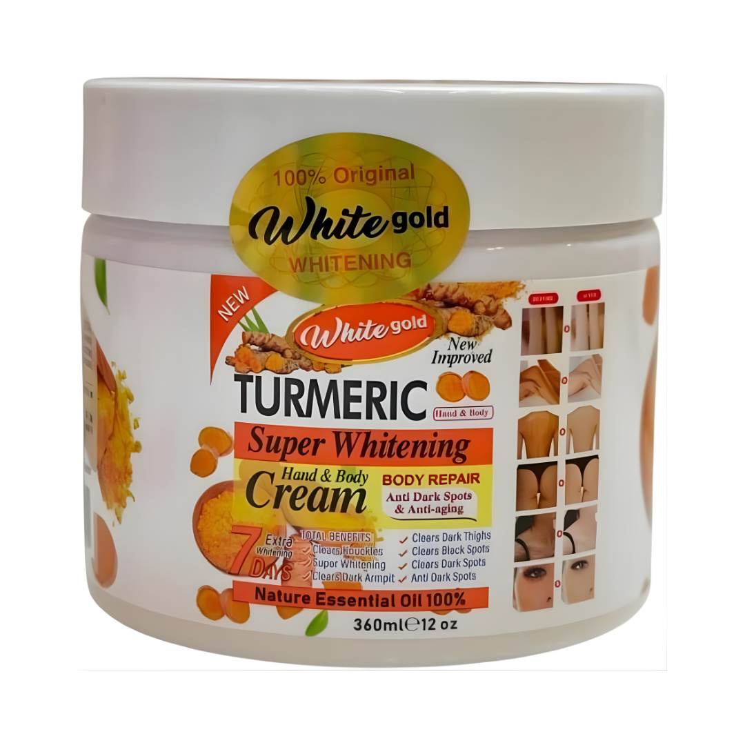 White Gold Turmeric Super Whitening Hand & Body Cream (360ml)