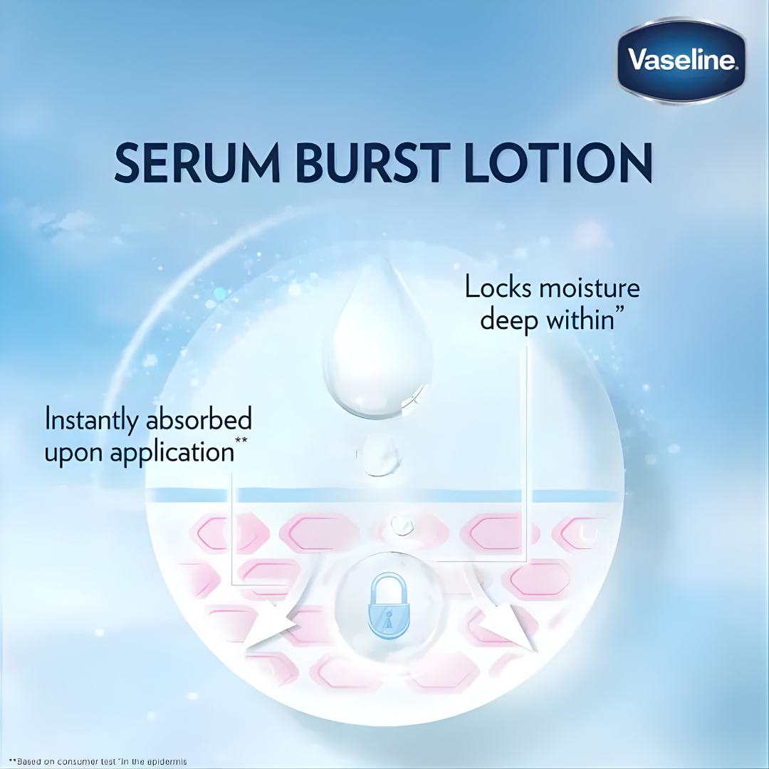 Vaseline Gluta-Hya Serum Burst UV Lotion Flawless Glow (330ml)