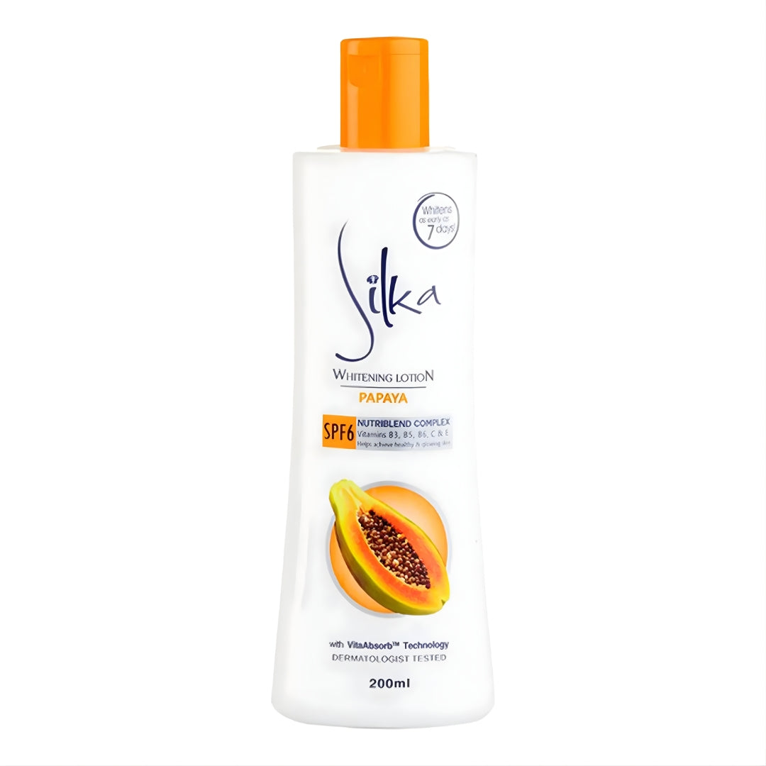 Silka Papaya Whitening Lotion SPF6 (200ml)