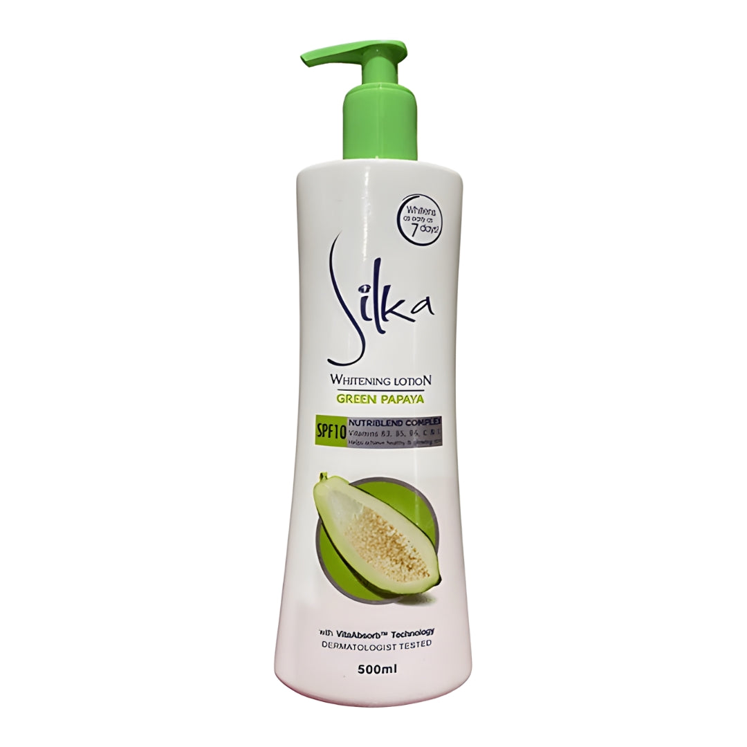 Silka Whitening Lotion Green Papaya SPF10 (500ml)