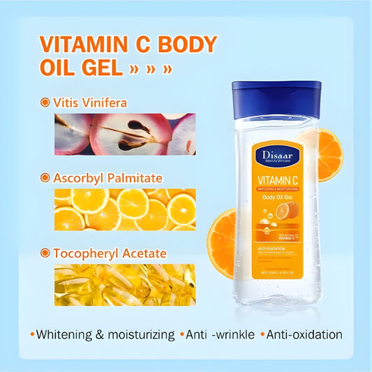 Disaar Vitamin C Whitening & Moisturizing Body Oil Gel (200ml)