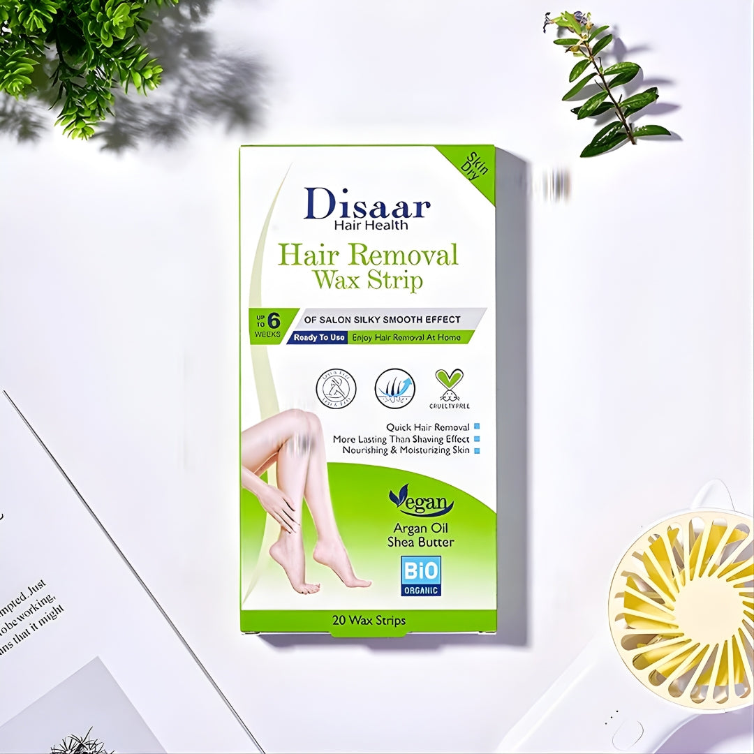 Disaar Hair Removal Wax Strips for Dry Skin – 20 Wax Strips