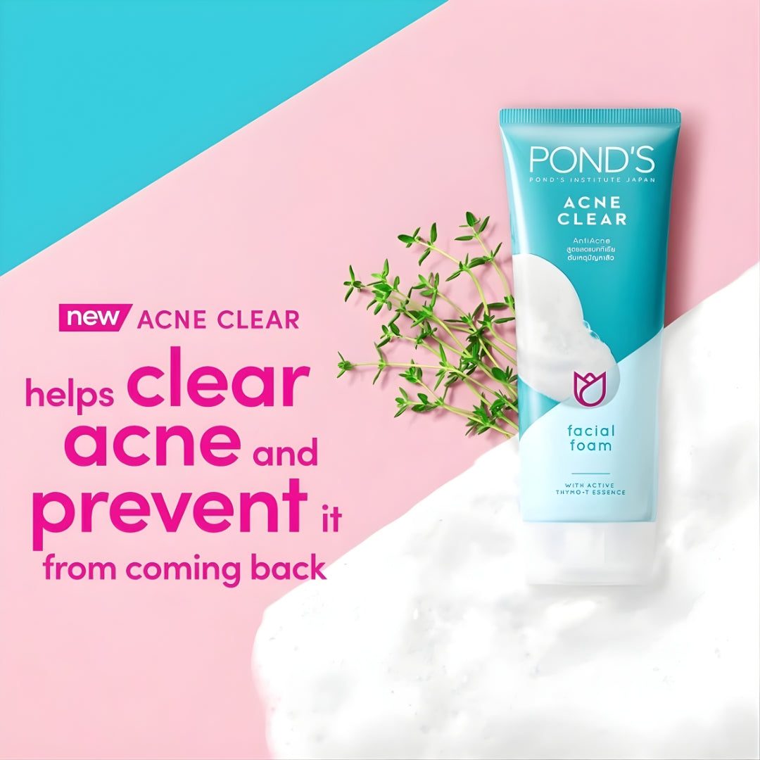 Ponds Acne Solution Anti-Acne Facial Foam - 100ml