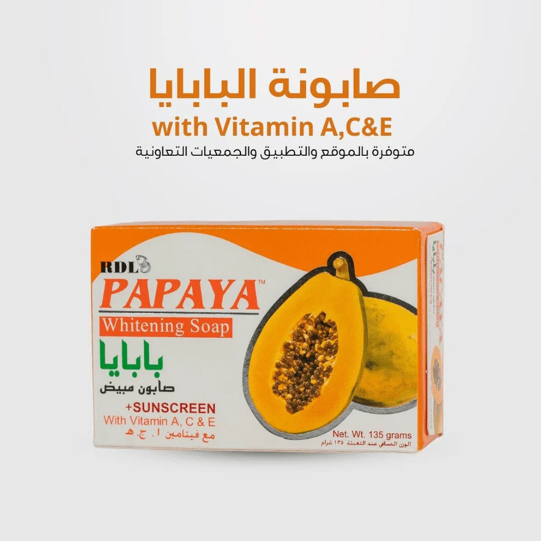 RDL Papaya Whitening Soap Vitamin Enriched Skin Brightening 135g
