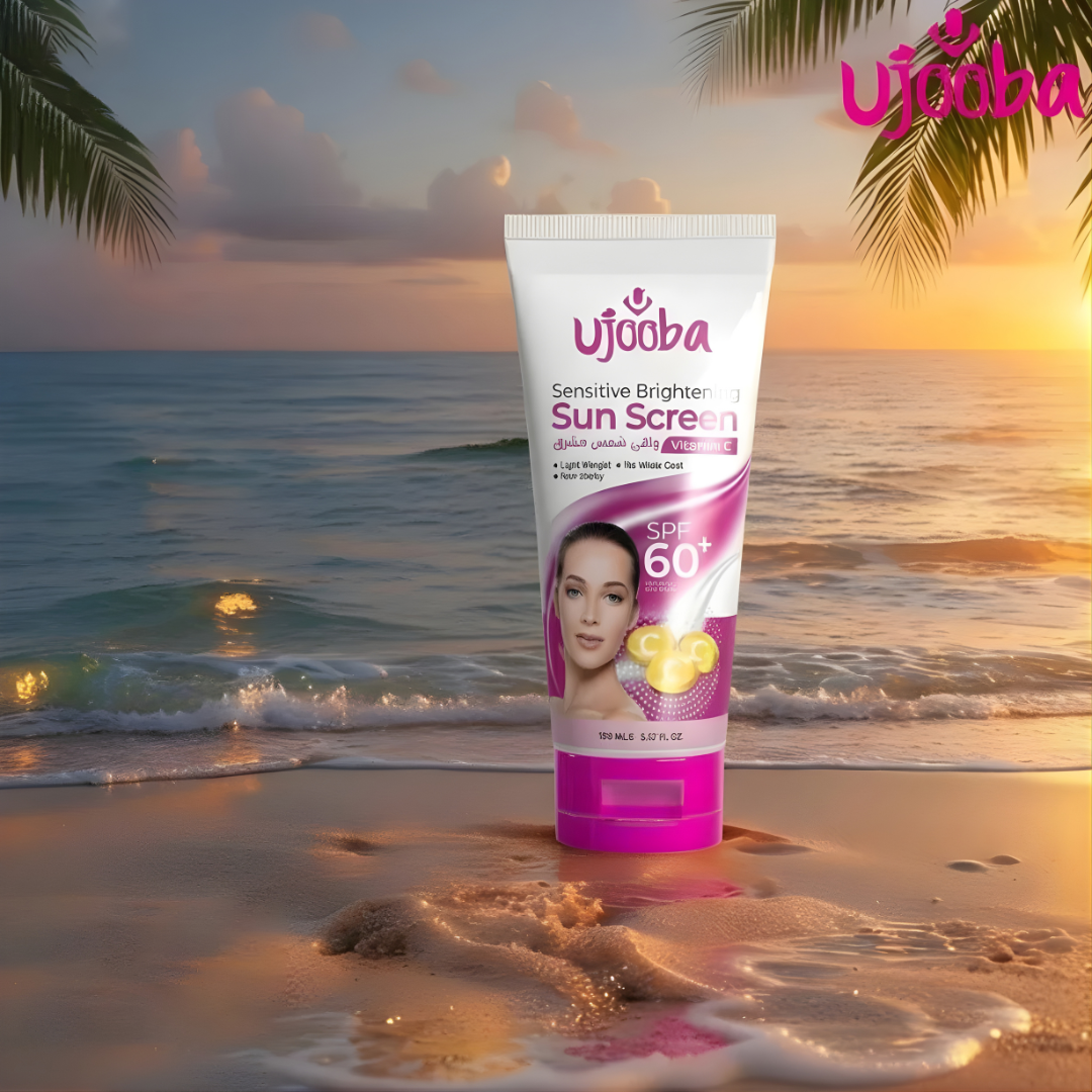 Ujooba Sensitive Brightening Sunscreen SPF 60+ with Vitamin C (150ml)