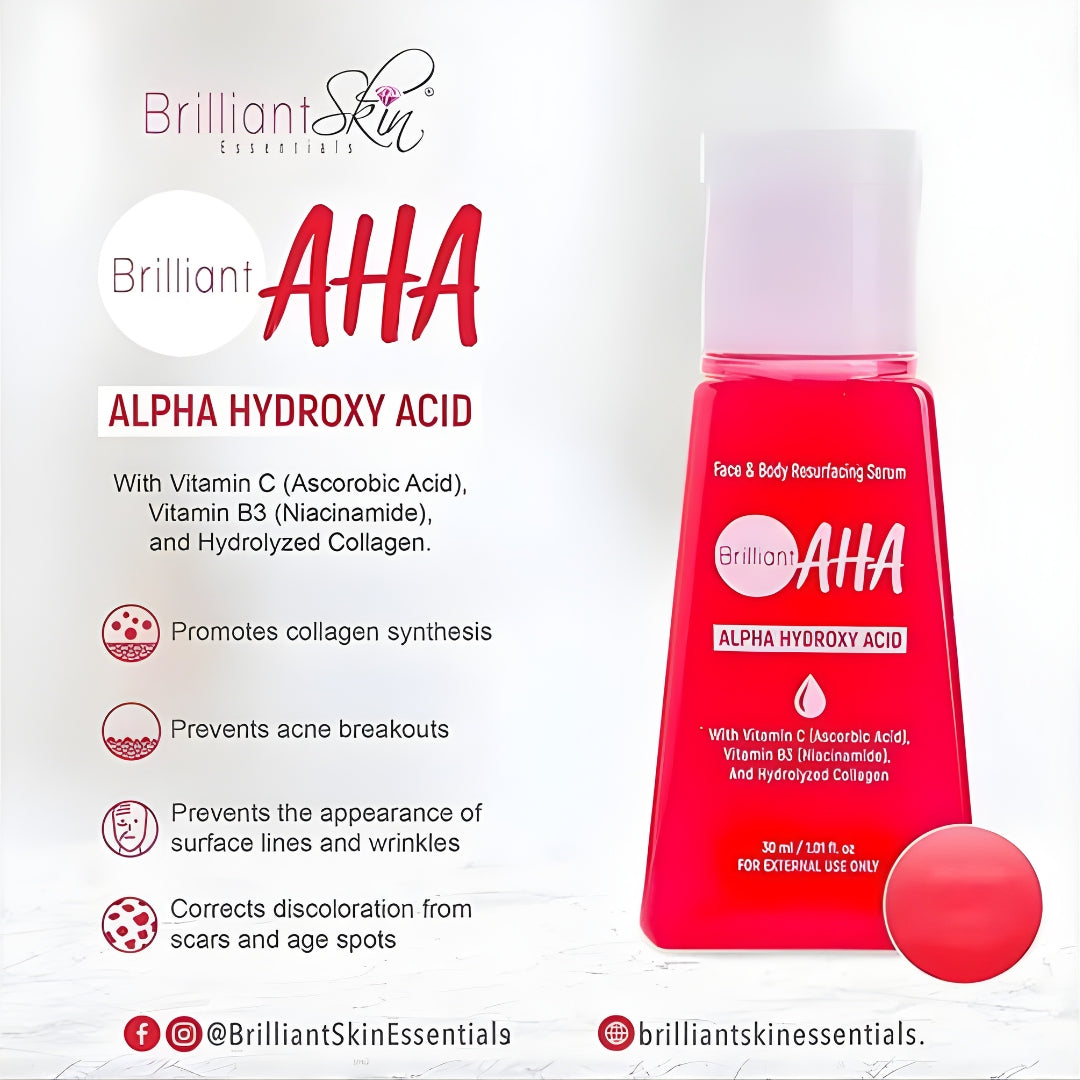 Brilliant AHA Face & Body Resurfacing Serum - 30ml