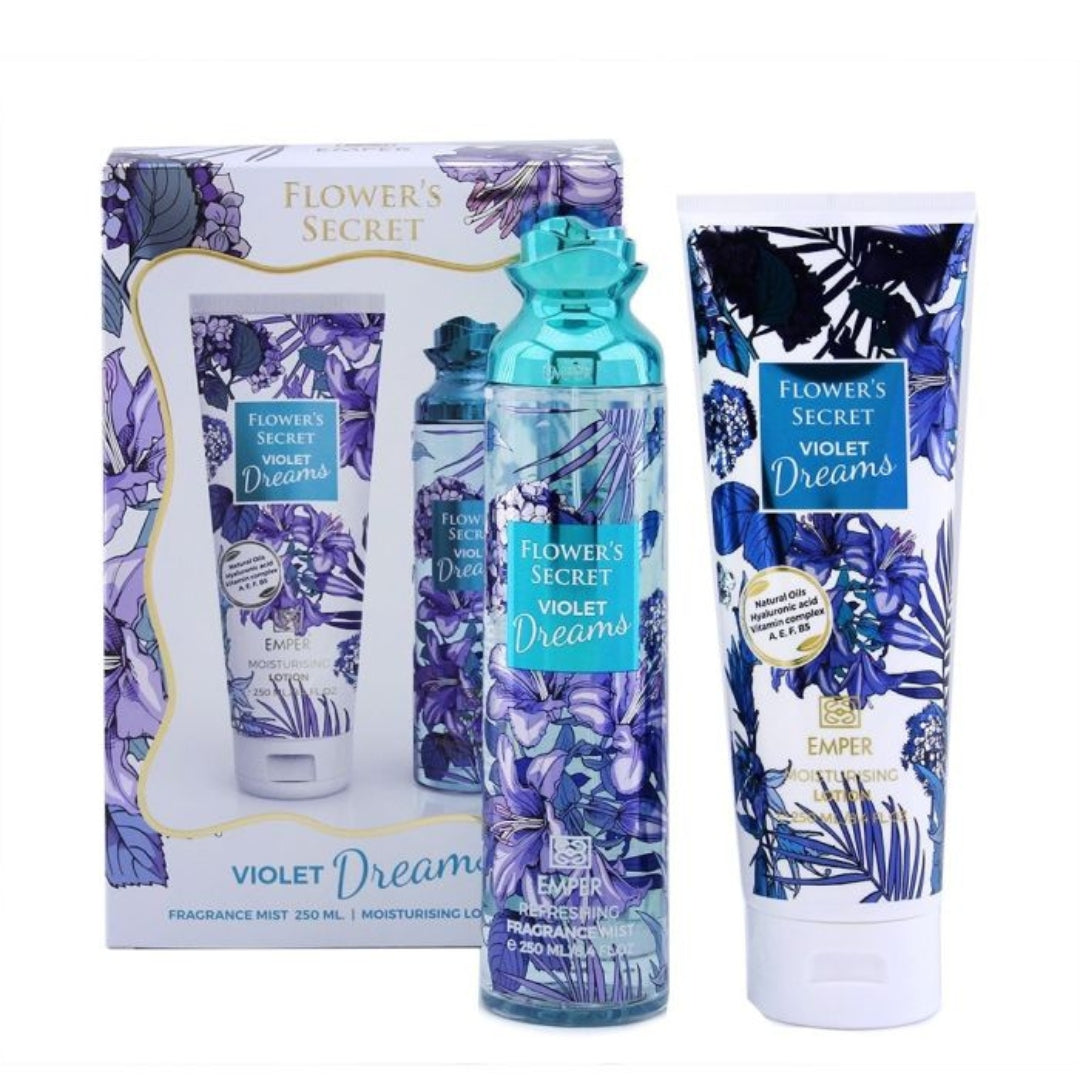 Emper Flower’s Secret Violet Dreams Gift Set 250ml Body Mist & 250ml Lotion