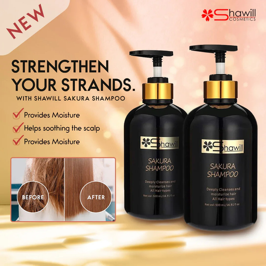 Shawill Sakura Shampoo Deeply Cleanses & Moisturizes (500ml)