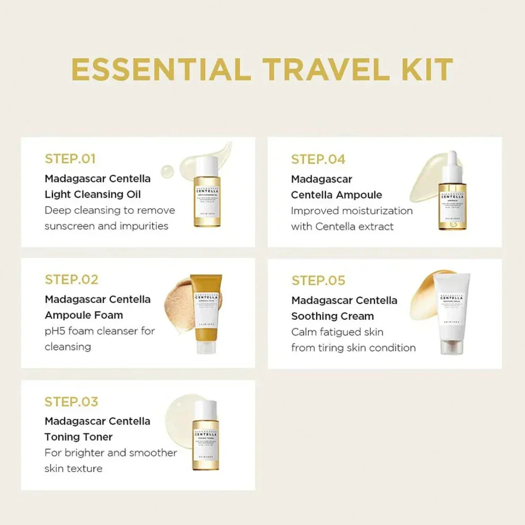 SKIN1004 Madagascar Centella Travel Kit – Soothing & Calming Skincare Set