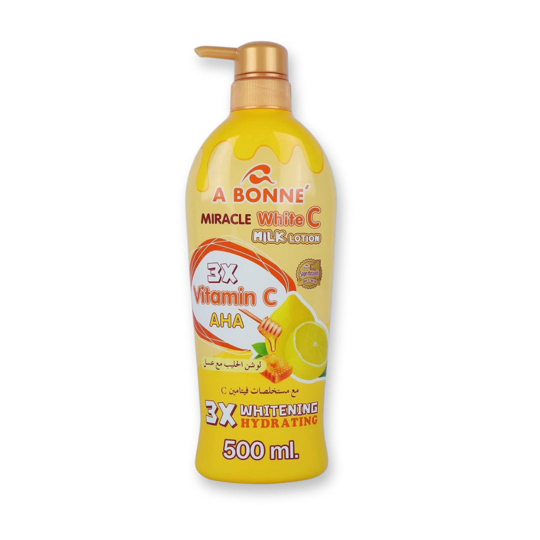A Bonne Miracle White C Milk Lotion 3x Vitamin C + AHA (500ml)