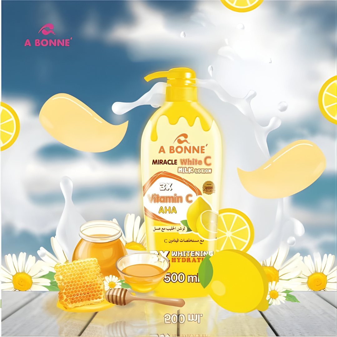 A Bonne Miracle White C Milk Lotion 3x Vitamin C + AHA (500ml)