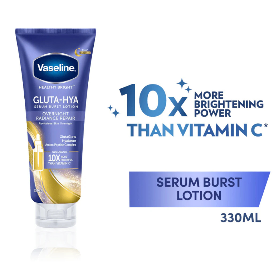 Vaseline Gluta-Hya Serum Burst Lotion Overnight Radiance Repair (330ml)