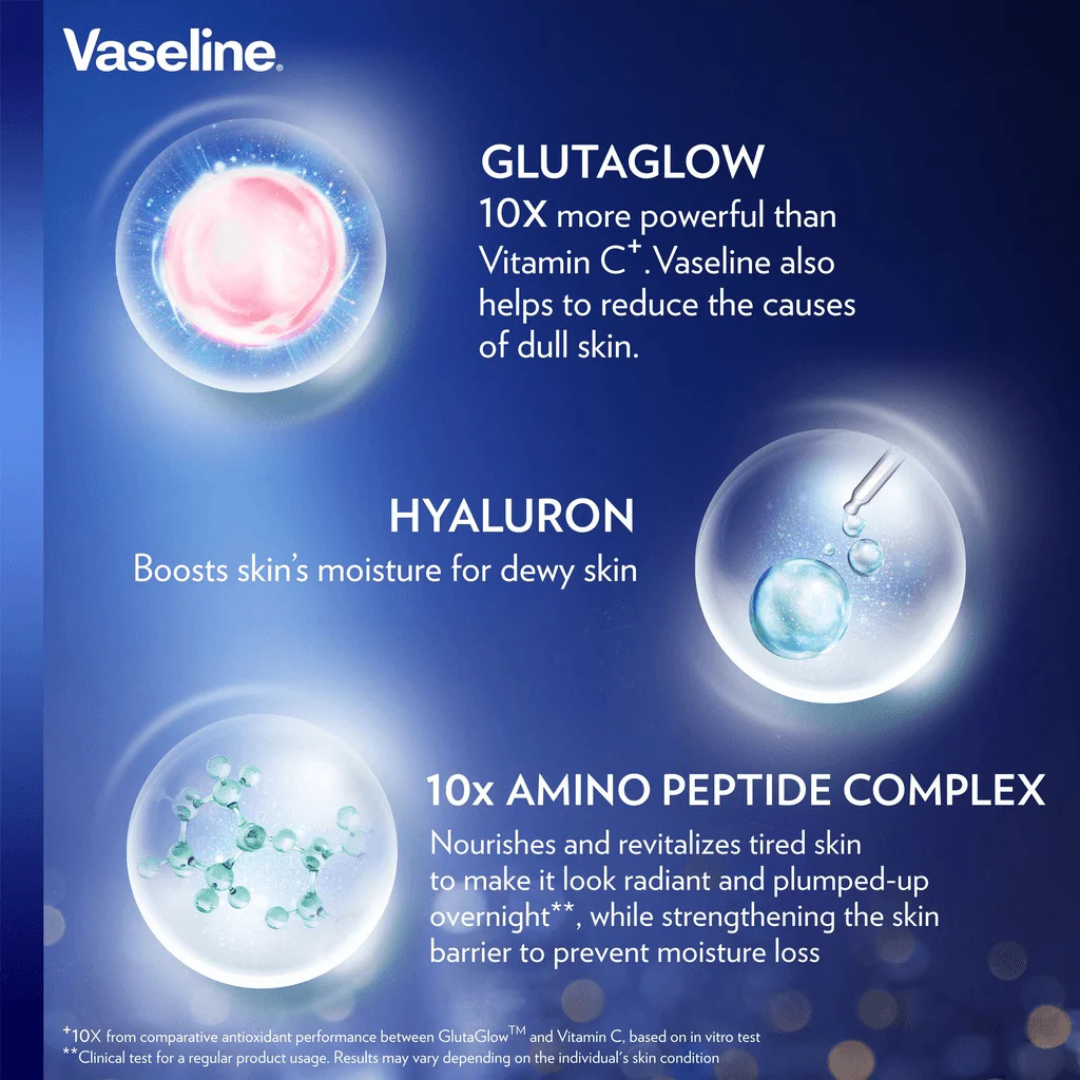 Vaseline Gluta-Hya Serum Burst Lotion Overnight Radiance Repair (330ml)