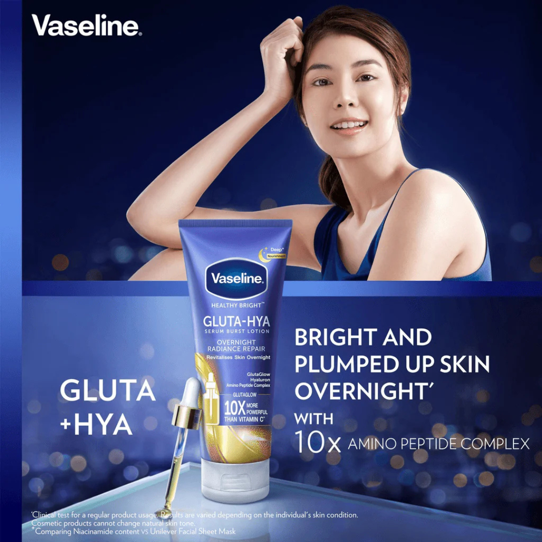 Vaseline Gluta-Hya Serum Burst Lotion Overnight Radiance Repair (330ml)