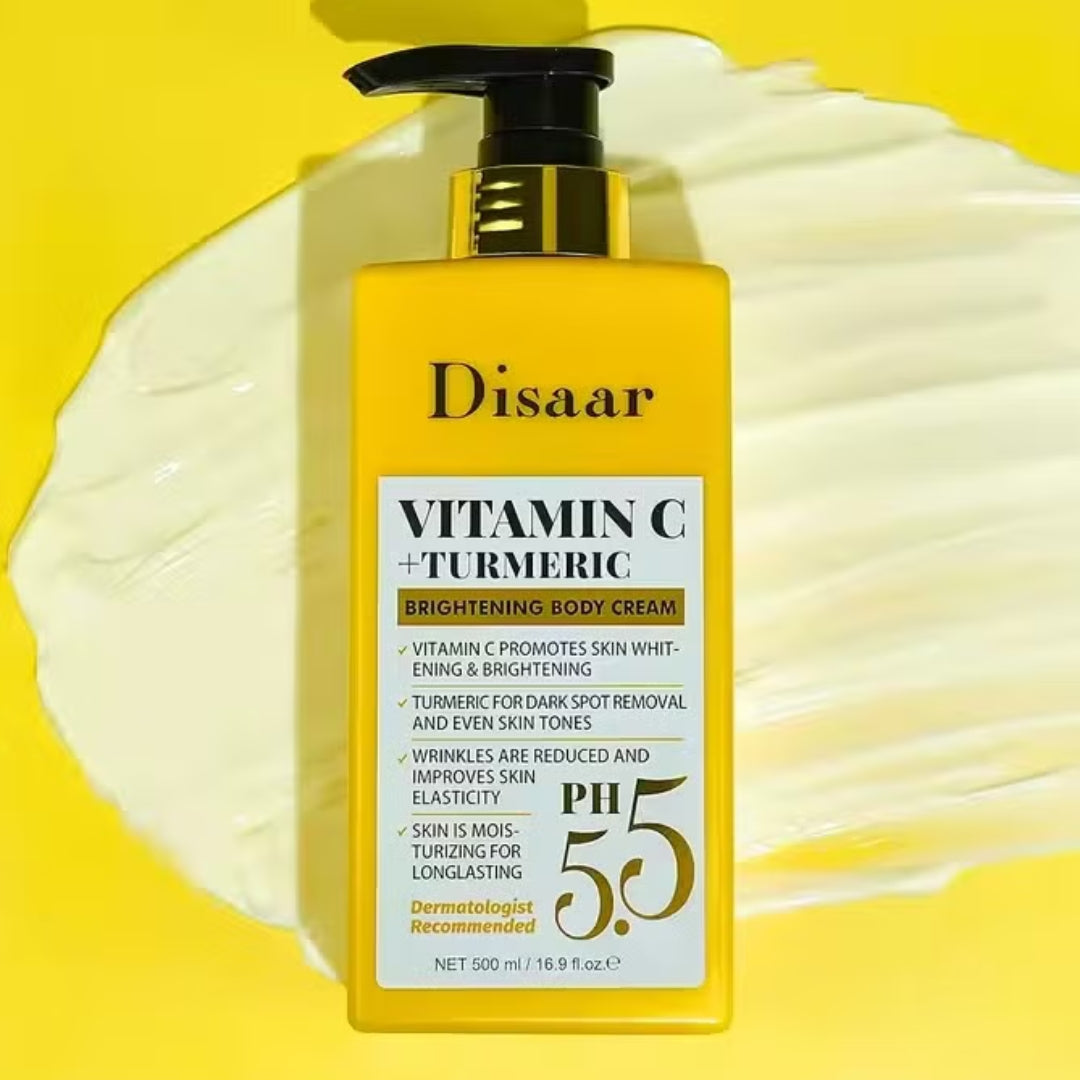 Disaar Vitamin C + Turmeric Brightening Body Cream (500ml)