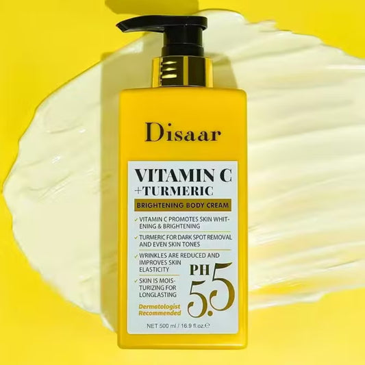 Disaar Vitamin C + Turmeric Brightening Body Cream (500ml)