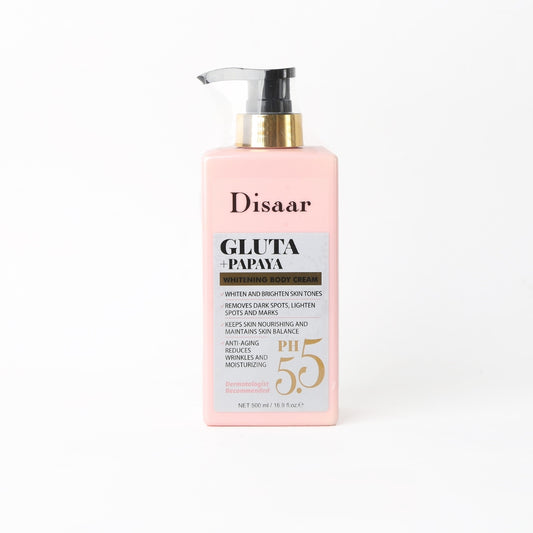 Disaar Gluta + Papaya Whitening Body Cream (500ml)