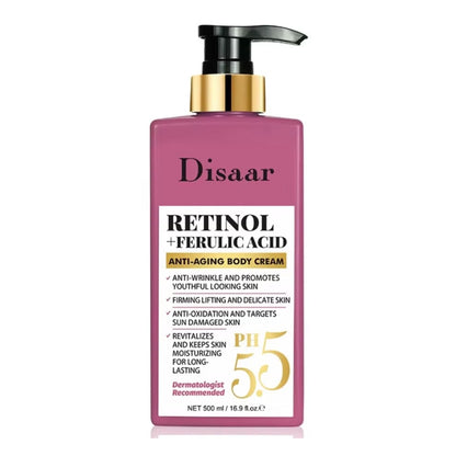 Disaar Retinol + Ferulic Acid Anti-Aging Body Cream (500ml)