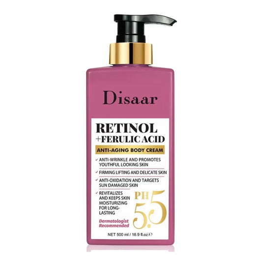 Disaar Retinol + Ferulic Acid Anti-Aging Body Cream (500ml)