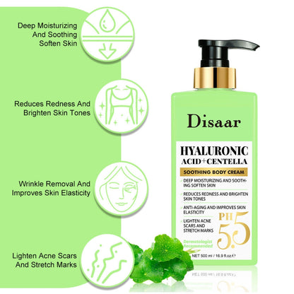 Disaar Hyaluronic Acid + Centella Soothing Body Cream (500ml)