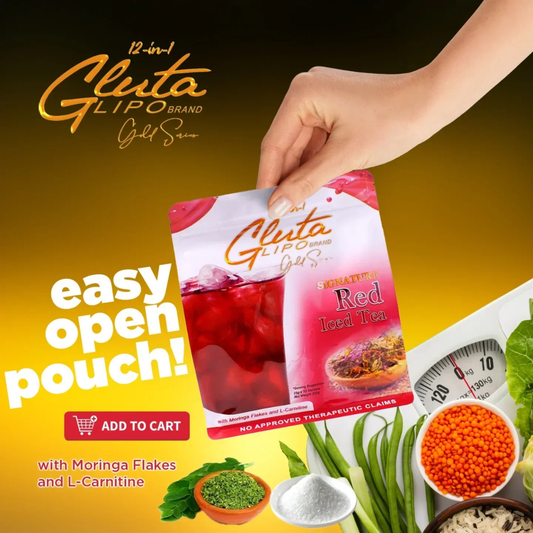 Gluta Lipo Red Iced Tea Detox Drink – 12-in-1 Formula (250g)