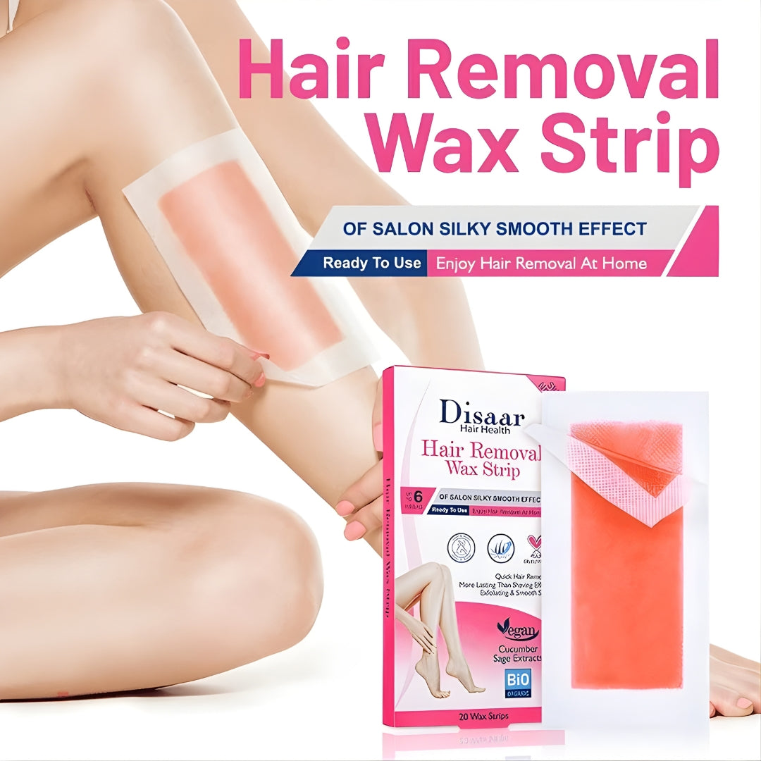 Disaar Hair Removal Wax Strips for Normal Skin – 20 Wax Strips