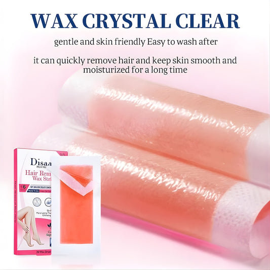 Disaar Hair Removal Wax Strips for Normal Skin – 20 Wax Strips