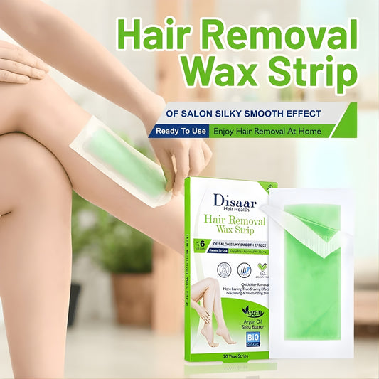 Disaar Hair Removal Wax Strips for Dry Skin – 20 Wax Strips