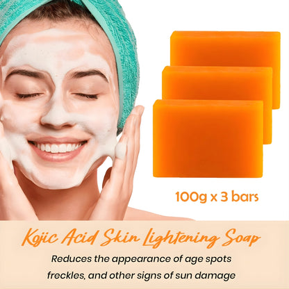 Kojie San Skin Lightening Kojic Acid Soap 3 Bars 100g