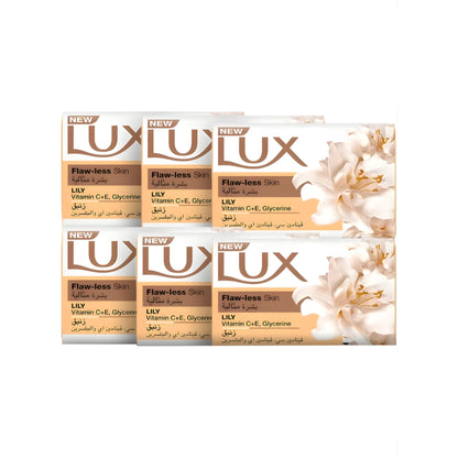 Lux Flaw-less Skin Lily Soap Bar with Vitamin C & E (120g x6)