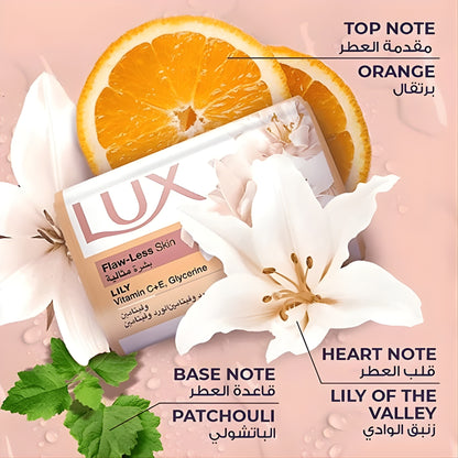 Lux Flaw-less Skin Lily Soap Bar with Vitamin C & E (120g x6)