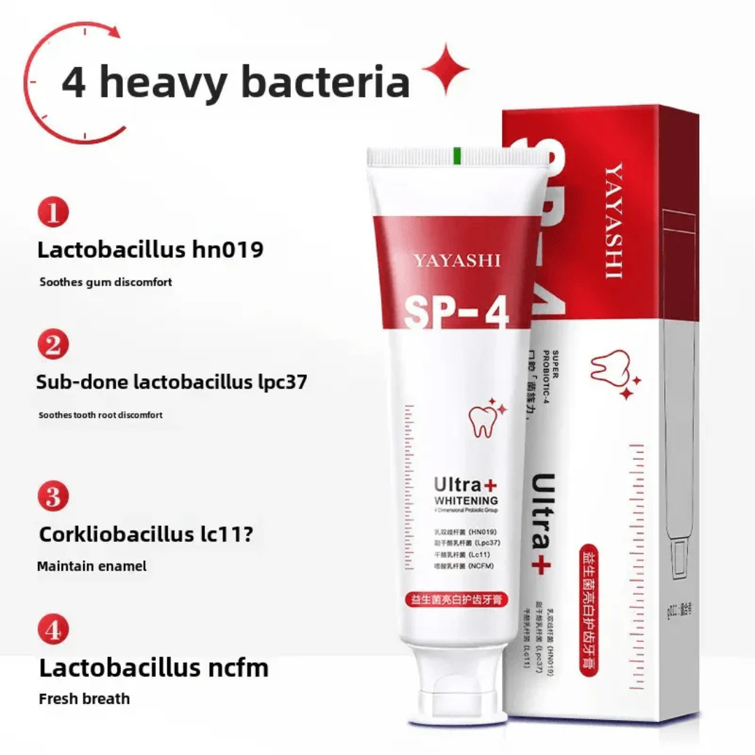 Yayashi SP-4 Ultra + Brightening Probiotic Toothpaste (120g)