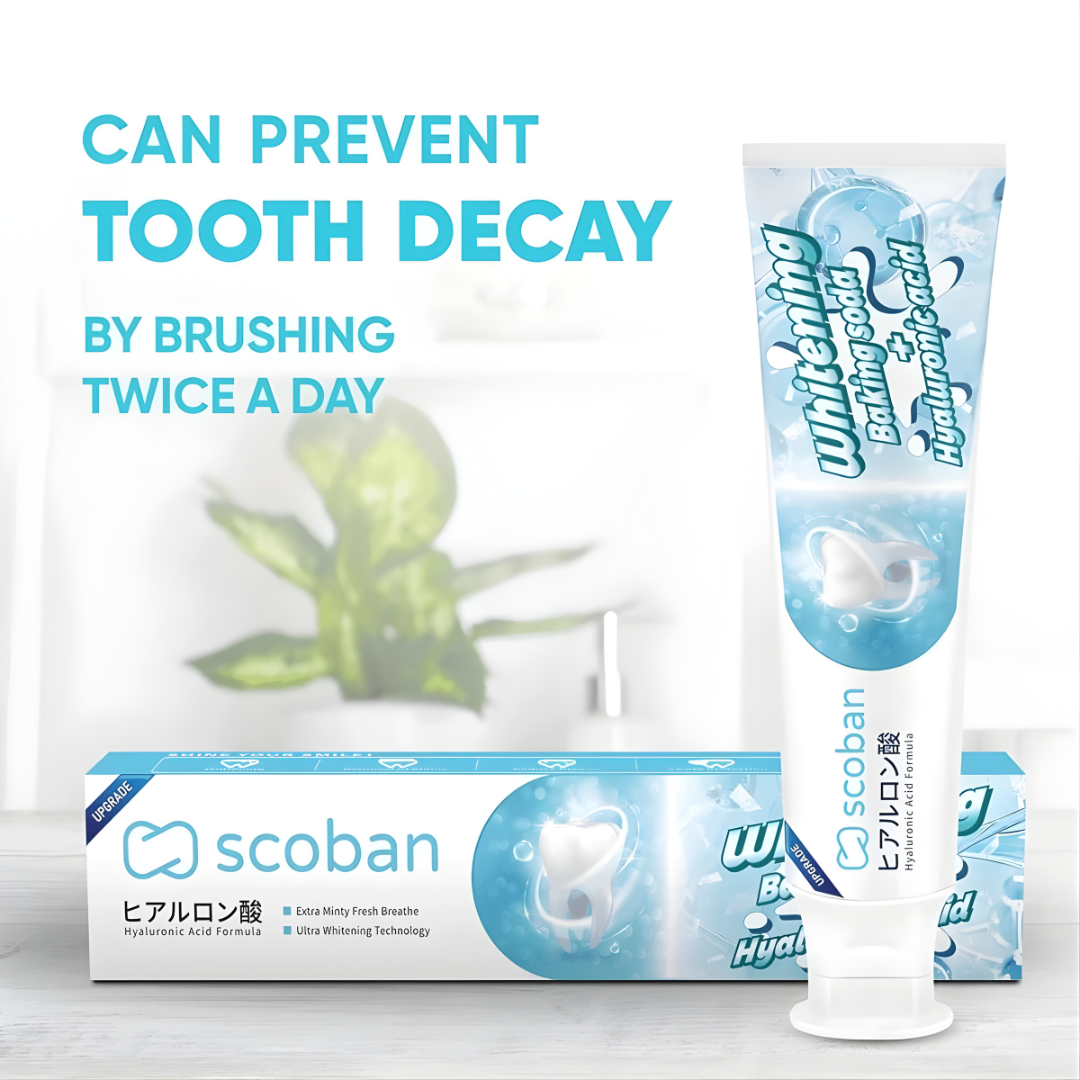 Scoban Teeth Brightening Toothpaste with Baking Soda (200g)