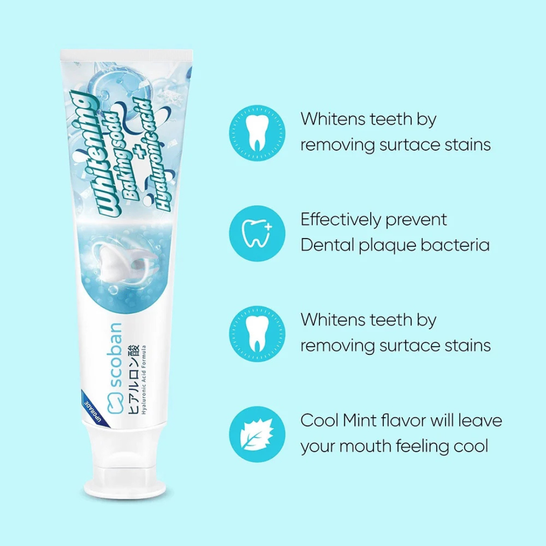 Scoban Teeth Brightening Toothpaste with Baking Soda (200g)