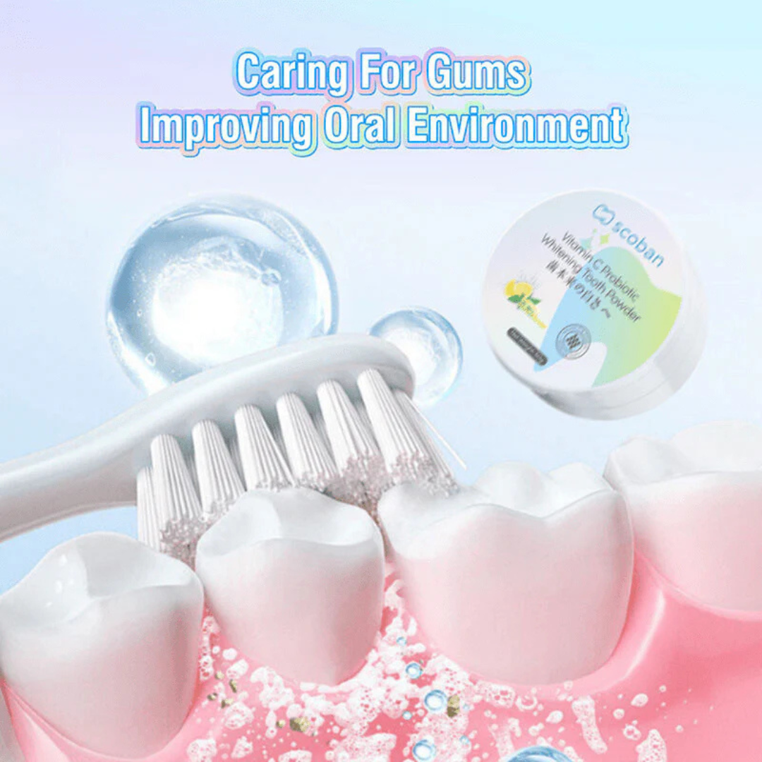 Scoban Vitamin C Probiotic Brightening Tooth Powder (50g)