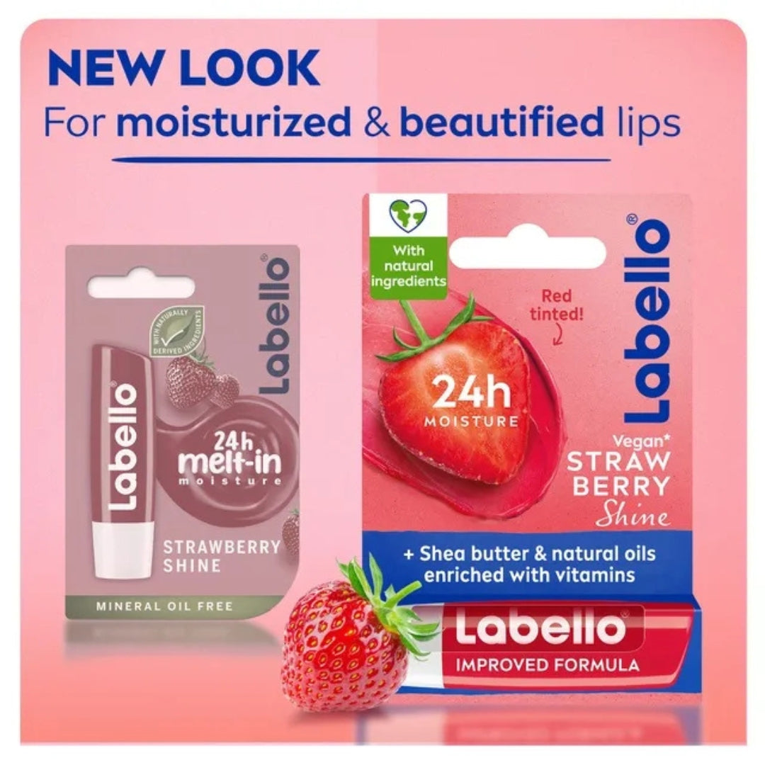 Labello Strawberry Shine Lip Balm (4.8g)