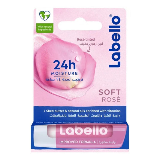 Labello Soft Rosé Lip Balm (4.8g)