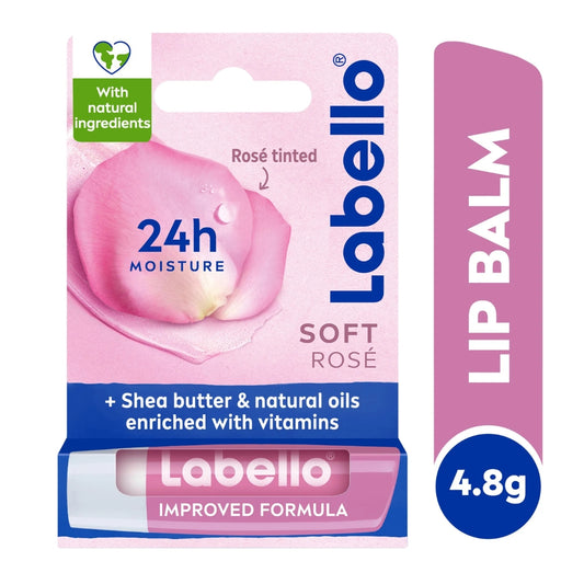 Labello Soft Rosé Lip Balm (4.8g)