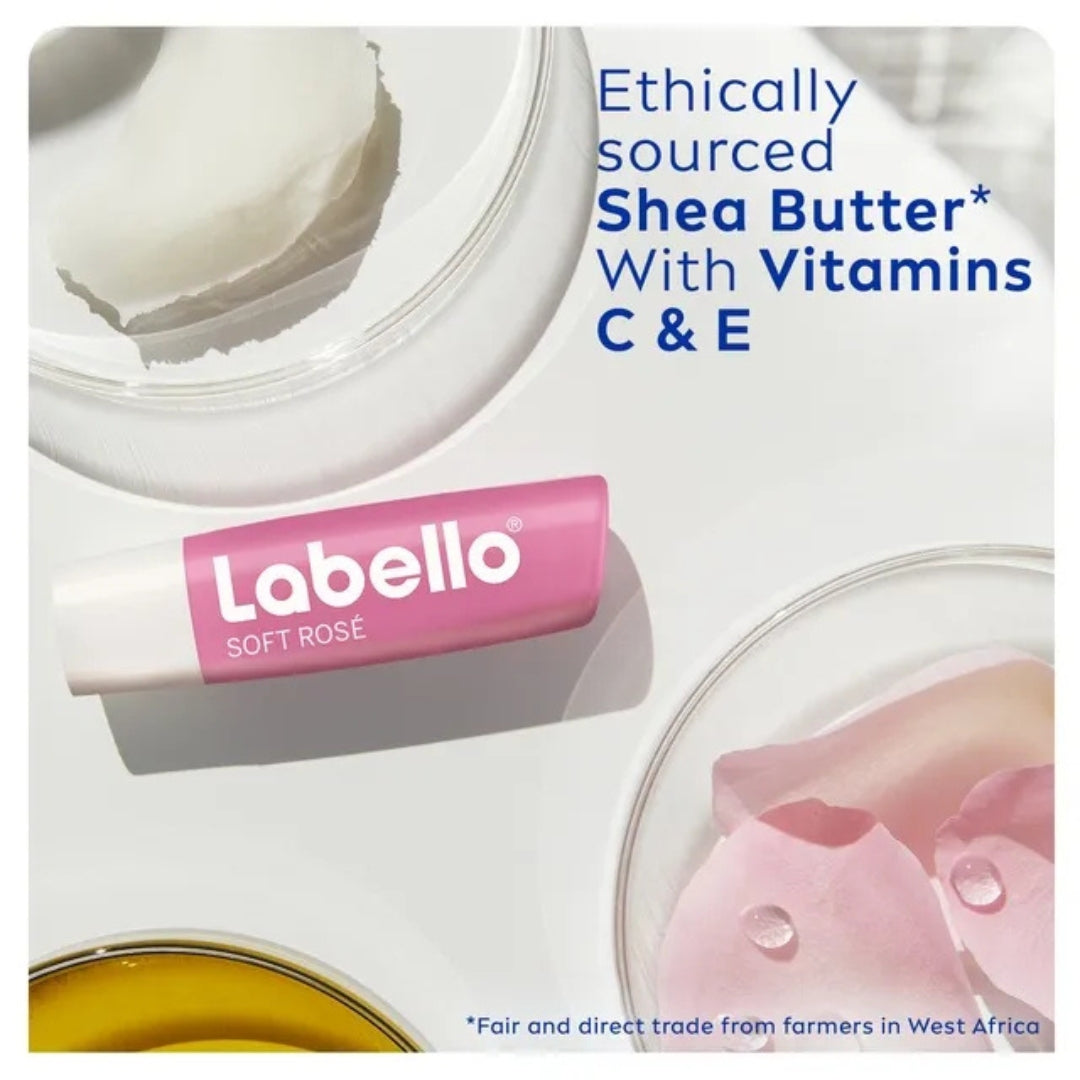 Labello Soft Rosé Lip Balm (4.8g)