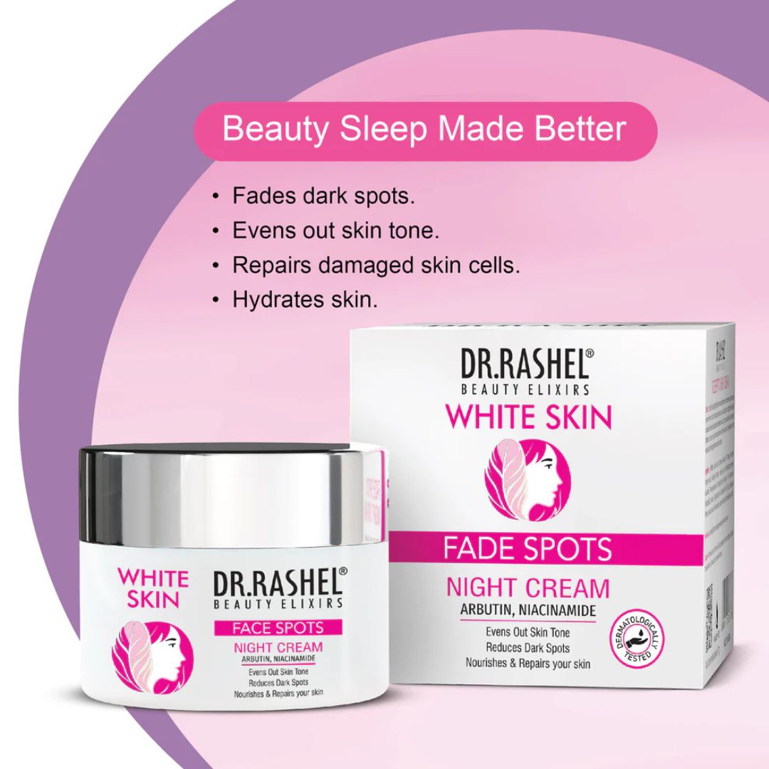 Dr.Rashel White Skin Fade Spots Night Cream with Niacinamide & Arbutin (50g)