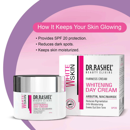 Dr.Rashel White Skin Fairness Day Cream SPF 20 with Niacinamide & Arbutin (50g)