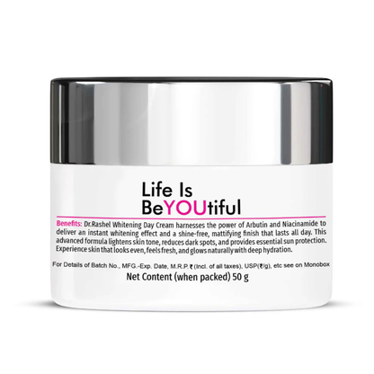 Dr.Rashel White Skin Fairness Day Cream SPF 20 with Niacinamide & Arbutin (50g)