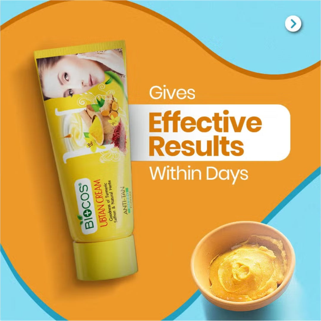 Biocos Ubtan Cream Skin Brightening & Tan Removal 70g