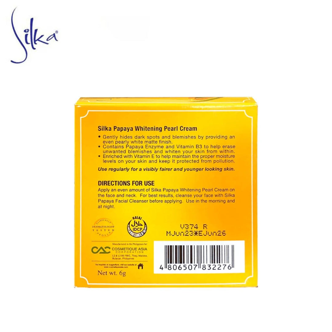 Silka Papaya Whitening Pearl Cream (6g)