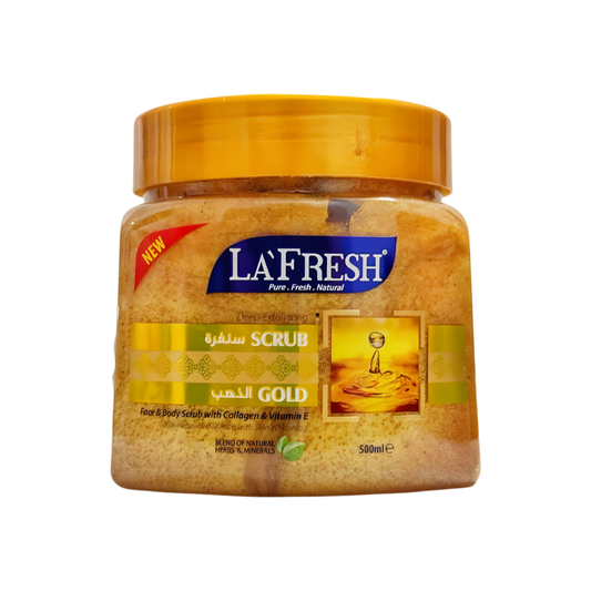 La Fresh Gold Deep Exfoliating Face & Body Scrub (500ml)