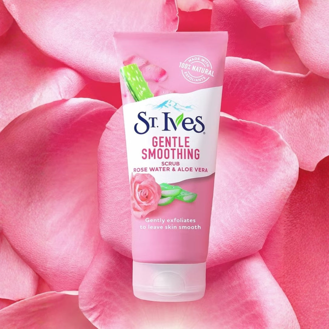 St. Ives Gentle Smoothing Rose Water & Aloe Vera Face Scrub (170g)