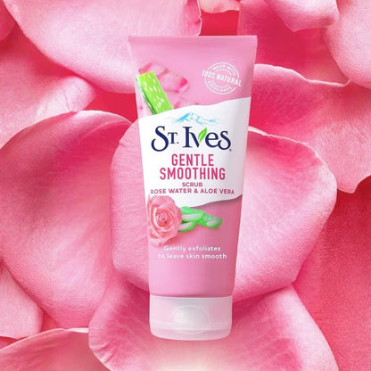 St. Ives Gentle Smoothing Rose Water & Aloe Vera Face Scrub (170g)