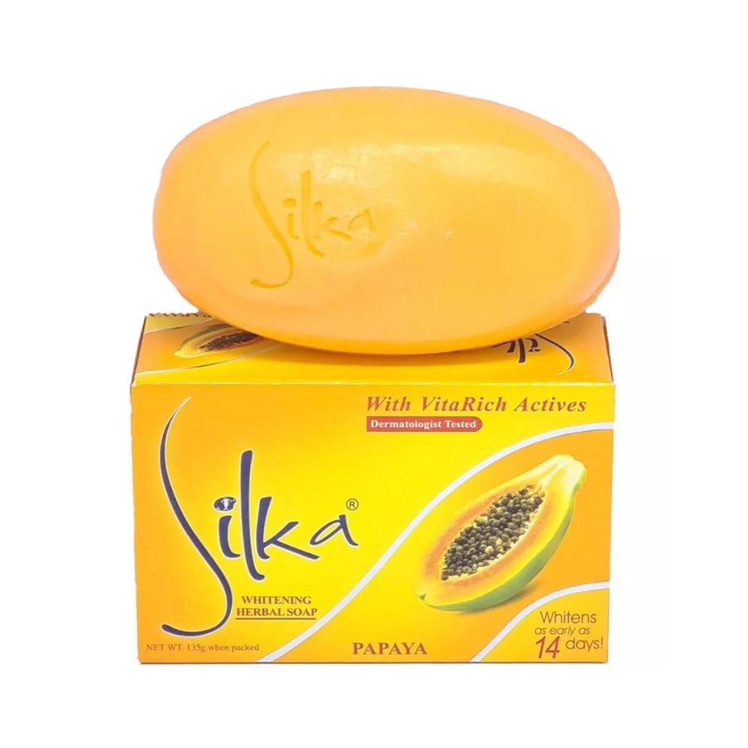 Silka Skin Whitening Soap Papaya (135g)
