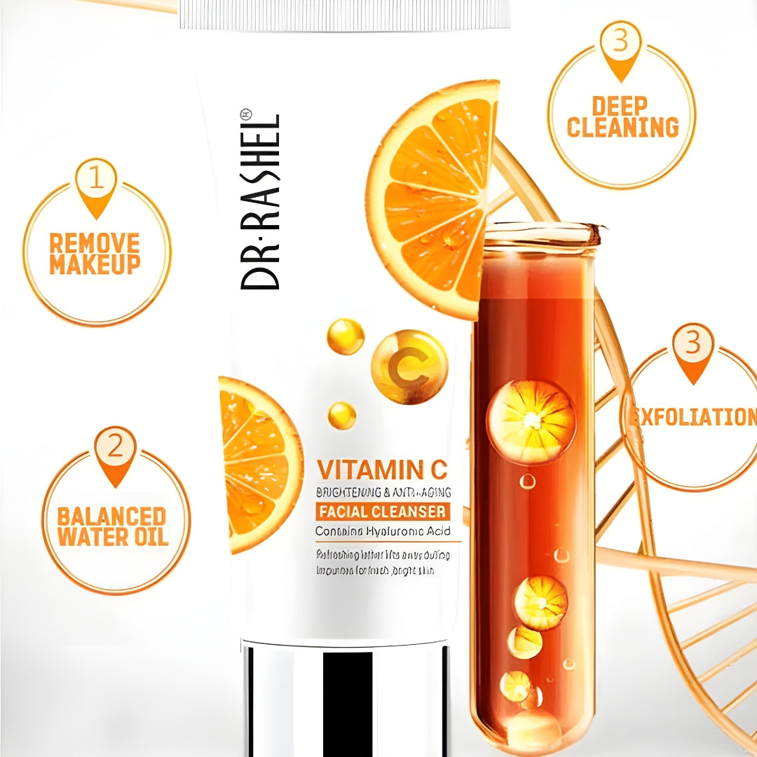 Dr.Rashel Vitamin C Brightening & Anti-Aging Facial Cleanser - 80g