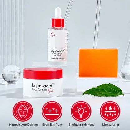 GuanJing Beauty Kojic Acid 3-Piece Skin Care Set